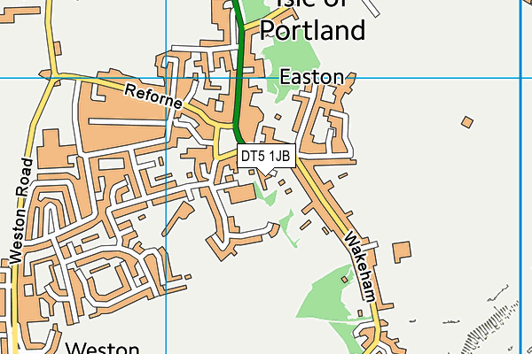 DT5 1JB map - OS VectorMap District (Ordnance Survey)