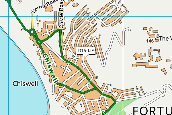 DT5 1JF map - OS VectorMap District (Ordnance Survey)