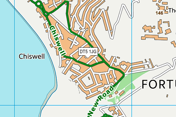 DT5 1JG map - OS VectorMap District (Ordnance Survey)