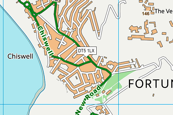 DT5 1LX map - OS VectorMap District (Ordnance Survey)