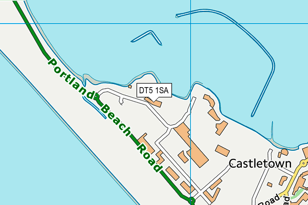DT5 1SA map - OS VectorMap District (Ordnance Survey)
