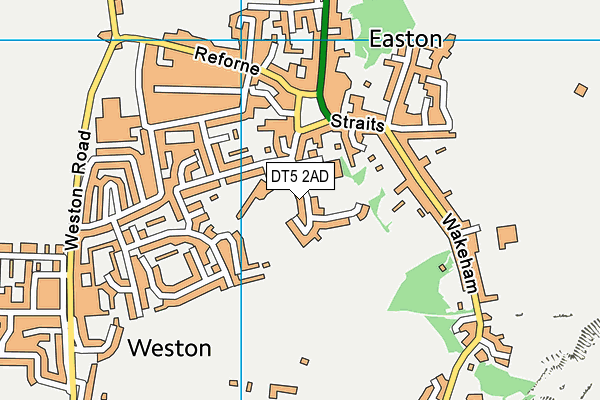 DT5 2AD map - OS VectorMap District (Ordnance Survey)