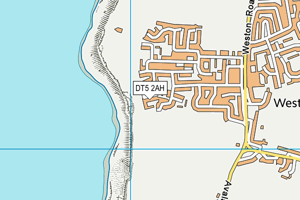DT5 2AH map - OS VectorMap District (Ordnance Survey)