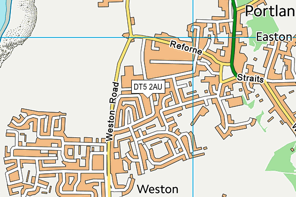 DT5 2AU map - OS VectorMap District (Ordnance Survey)