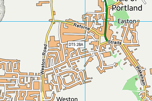 DT5 2BA map - OS VectorMap District (Ordnance Survey)