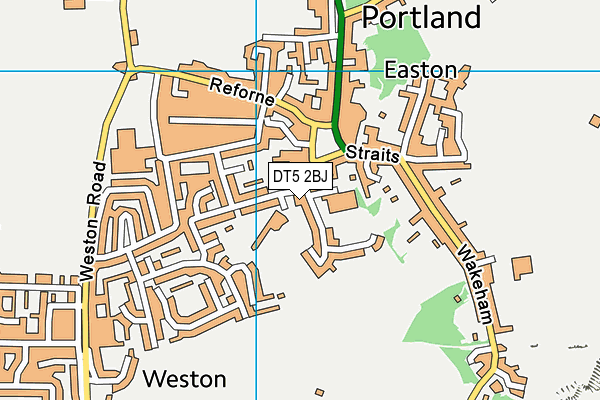 DT5 2BJ map - OS VectorMap District (Ordnance Survey)