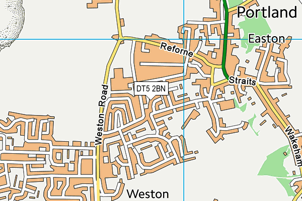 DT5 2BN map - OS VectorMap District (Ordnance Survey)