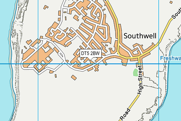 DT5 2BW map - OS VectorMap District (Ordnance Survey)