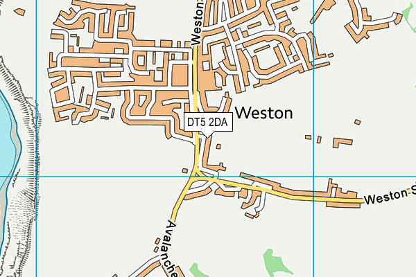 DT5 2DA map - OS VectorMap District (Ordnance Survey)