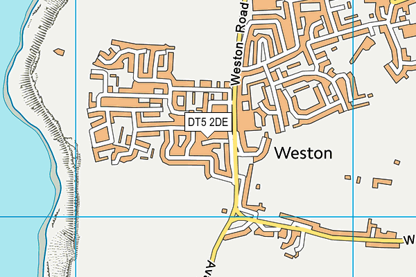 DT5 2DE map - OS VectorMap District (Ordnance Survey)