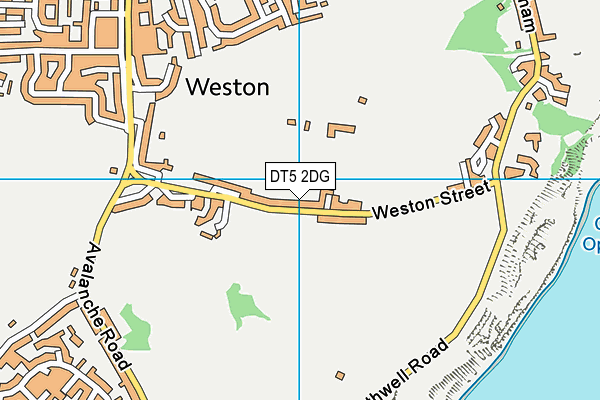 DT5 2DG map - OS VectorMap District (Ordnance Survey)