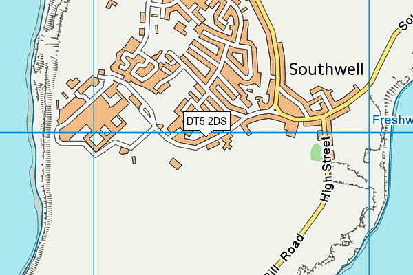DT5 2DS map - OS VectorMap District (Ordnance Survey)