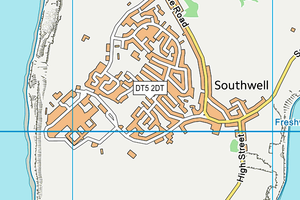 DT5 2DT map - OS VectorMap District (Ordnance Survey)