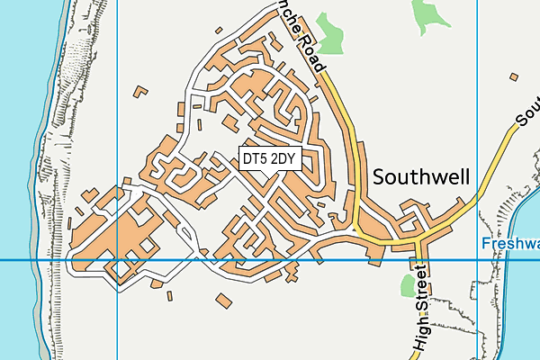 DT5 2DY map - OS VectorMap District (Ordnance Survey)