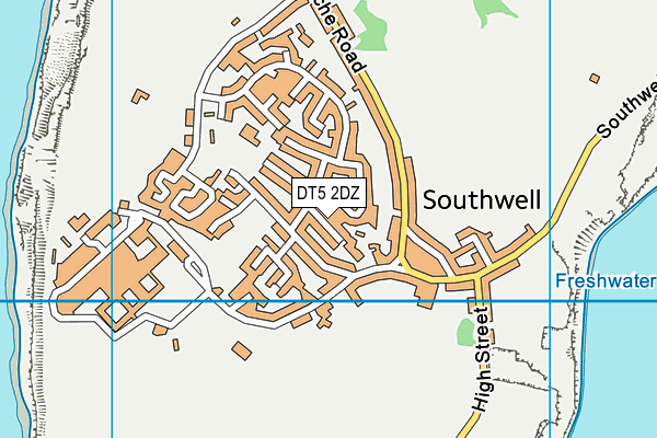 DT5 2DZ map - OS VectorMap District (Ordnance Survey)