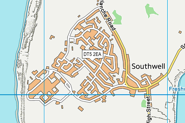 DT5 2EA map - OS VectorMap District (Ordnance Survey)