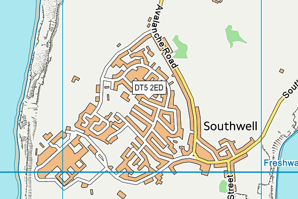 DT5 2ED map - OS VectorMap District (Ordnance Survey)