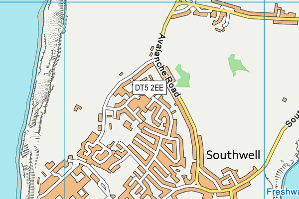 DT5 2EE map - OS VectorMap District (Ordnance Survey)