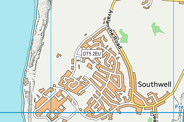 DT5 2EU map - OS VectorMap District (Ordnance Survey)