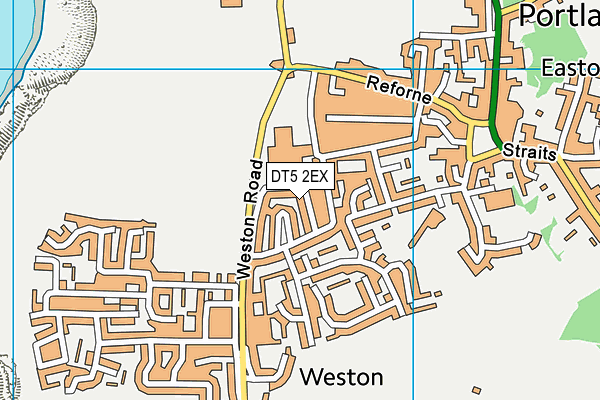 DT5 2EX map - OS VectorMap District (Ordnance Survey)