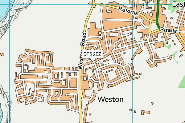 DT5 2EZ map - OS VectorMap District (Ordnance Survey)