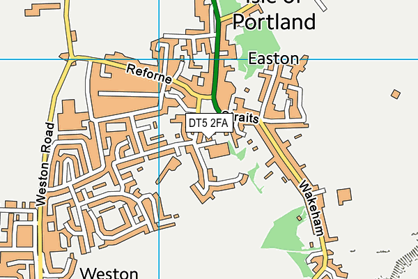 DT5 2FA map - OS VectorMap District (Ordnance Survey)