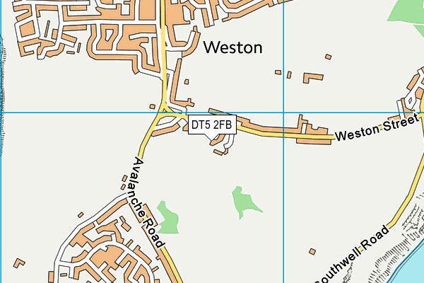 DT5 2FB map - OS VectorMap District (Ordnance Survey)