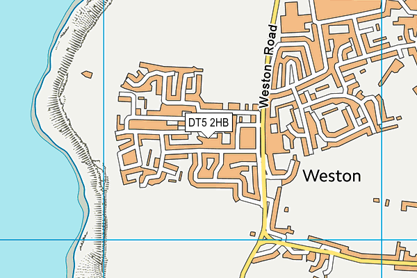 DT5 2HB map - OS VectorMap District (Ordnance Survey)