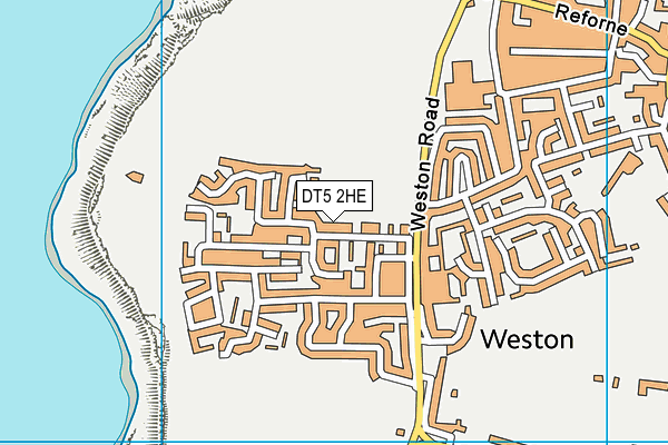 DT5 2HE map - OS VectorMap District (Ordnance Survey)