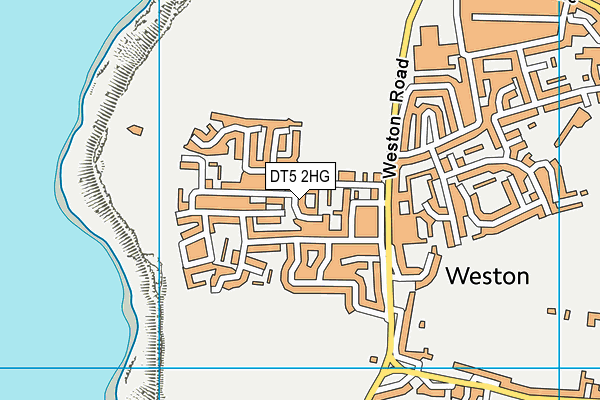 DT5 2HG map - OS VectorMap District (Ordnance Survey)