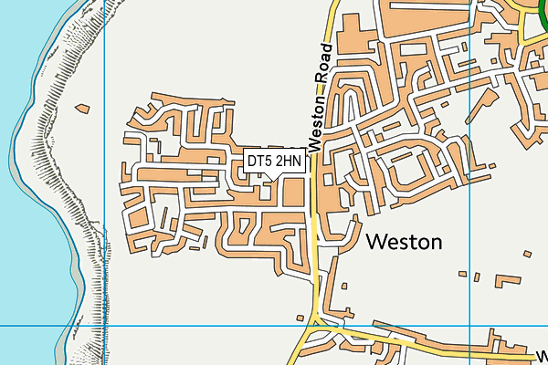DT5 2HN map - OS VectorMap District (Ordnance Survey)