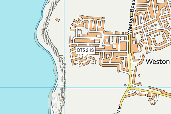 DT5 2HS map - OS VectorMap District (Ordnance Survey)