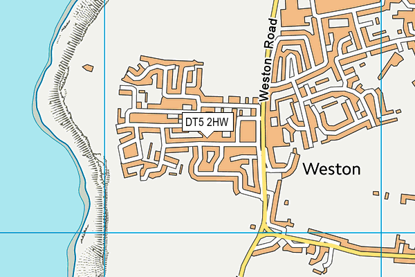 DT5 2HW map - OS VectorMap District (Ordnance Survey)