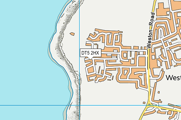 DT5 2HX map - OS VectorMap District (Ordnance Survey)