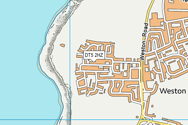 DT5 2HZ map - OS VectorMap District (Ordnance Survey)