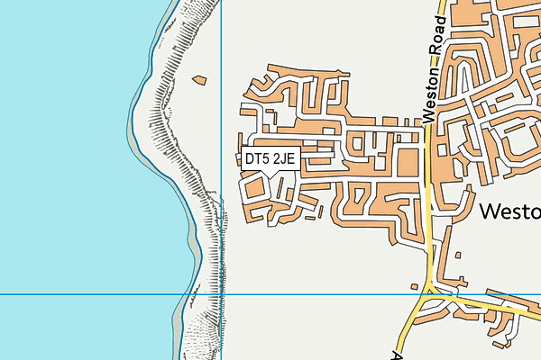 DT5 2JE map - OS VectorMap District (Ordnance Survey)