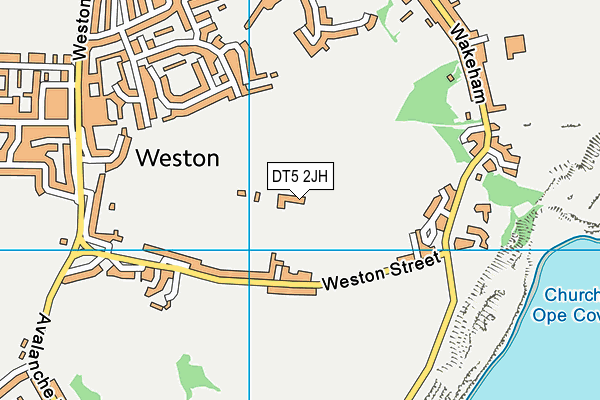 DT5 2JH map - OS VectorMap District (Ordnance Survey)