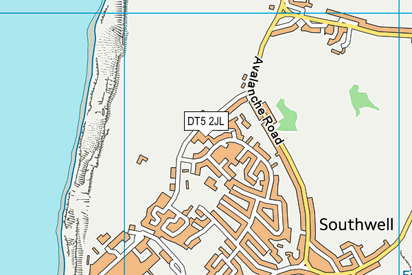 DT5 2JL map - OS VectorMap District (Ordnance Survey)