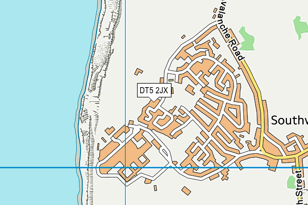 DT5 2JX map - OS VectorMap District (Ordnance Survey)