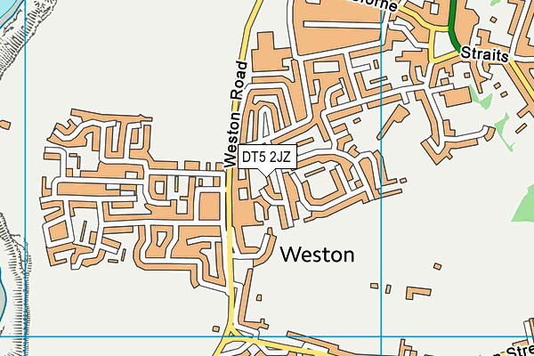 DT5 2JZ map - OS VectorMap District (Ordnance Survey)