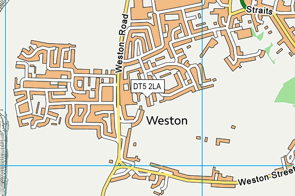 DT5 2LA map - OS VectorMap District (Ordnance Survey)