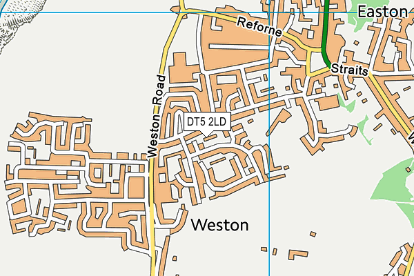 DT5 2LD map - OS VectorMap District (Ordnance Survey)