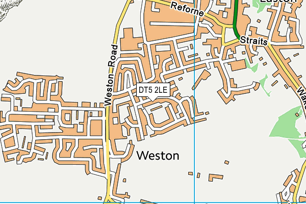 DT5 2LE map - OS VectorMap District (Ordnance Survey)