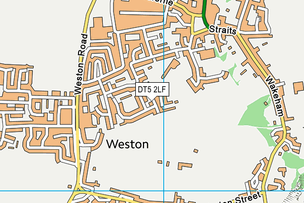 DT5 2LF map - OS VectorMap District (Ordnance Survey)