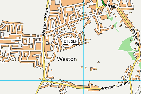 DT5 2LH map - OS VectorMap District (Ordnance Survey)