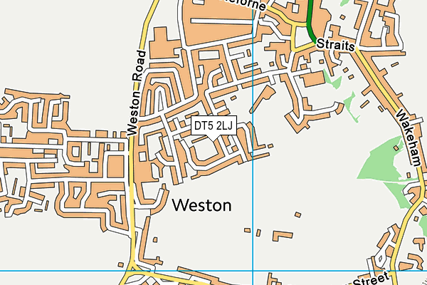 DT5 2LJ map - OS VectorMap District (Ordnance Survey)