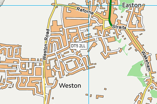 DT5 2LL map - OS VectorMap District (Ordnance Survey)