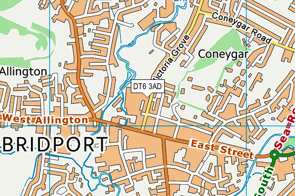 DT6 3AD map - OS VectorMap District (Ordnance Survey)