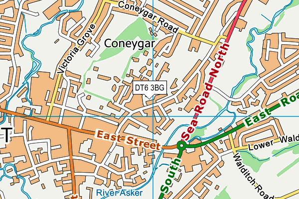 DT6 3BG map - OS VectorMap District (Ordnance Survey)