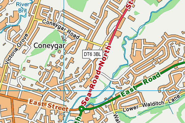 DT6 3BL map - OS VectorMap District (Ordnance Survey)